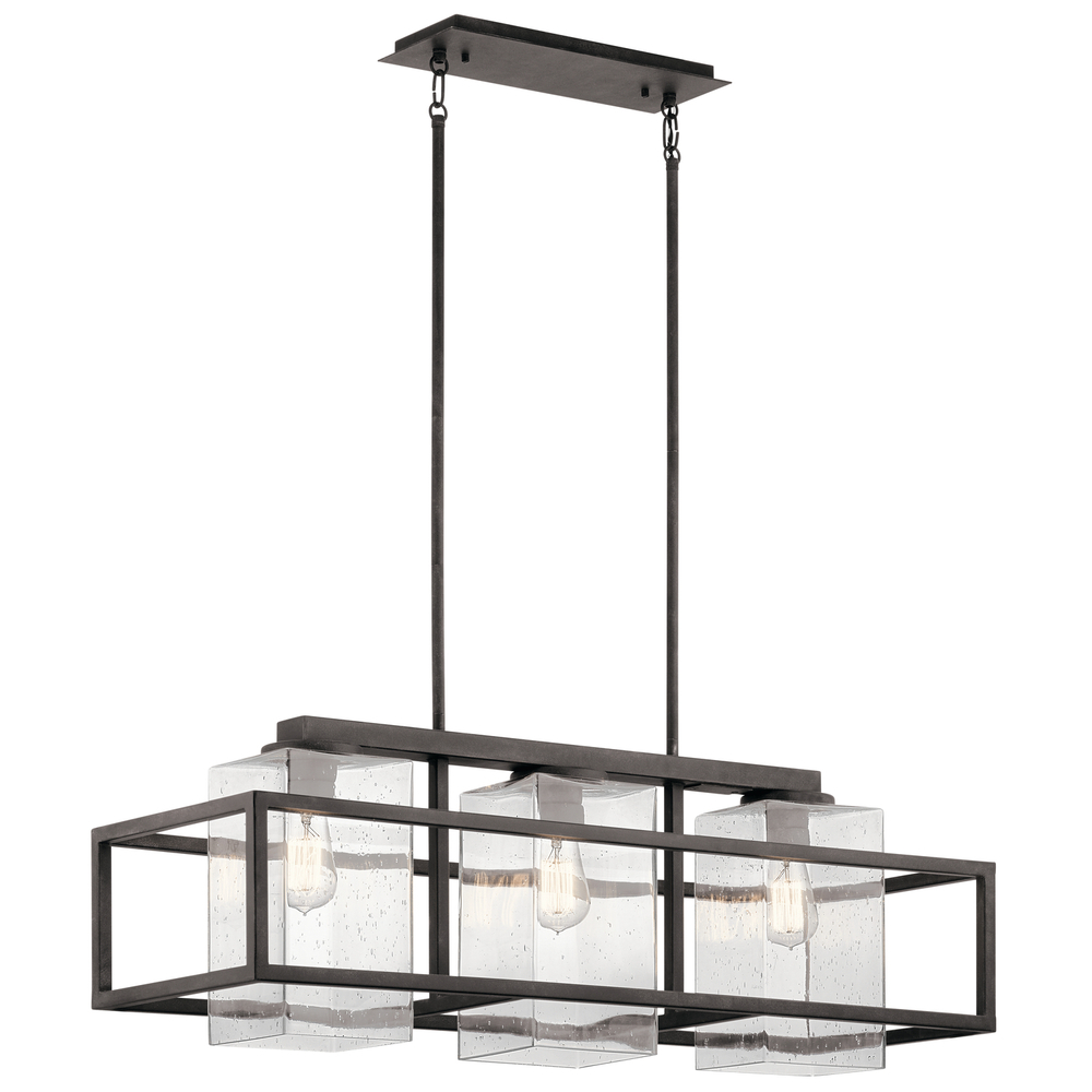 Outdoor Linear Chandelier 3Lt