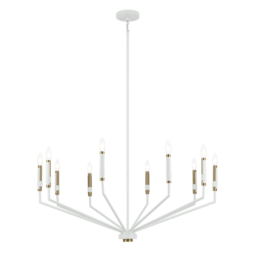 Armand 38.25" 10-Light Chandelier in White