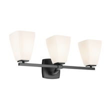 Kichler 55216BK - Marant 23.75" 3-Light Vanity Light with Opal Glass in Black