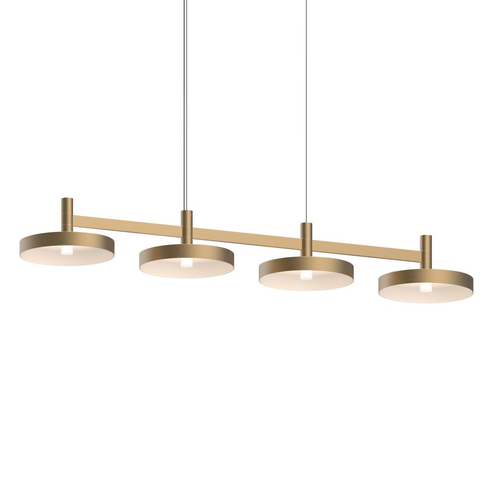 4-Light Linear Pendant w/Pan Shades