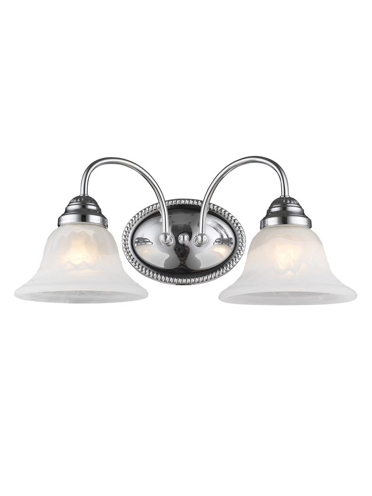 2 Light Polished Chrome Bath Light