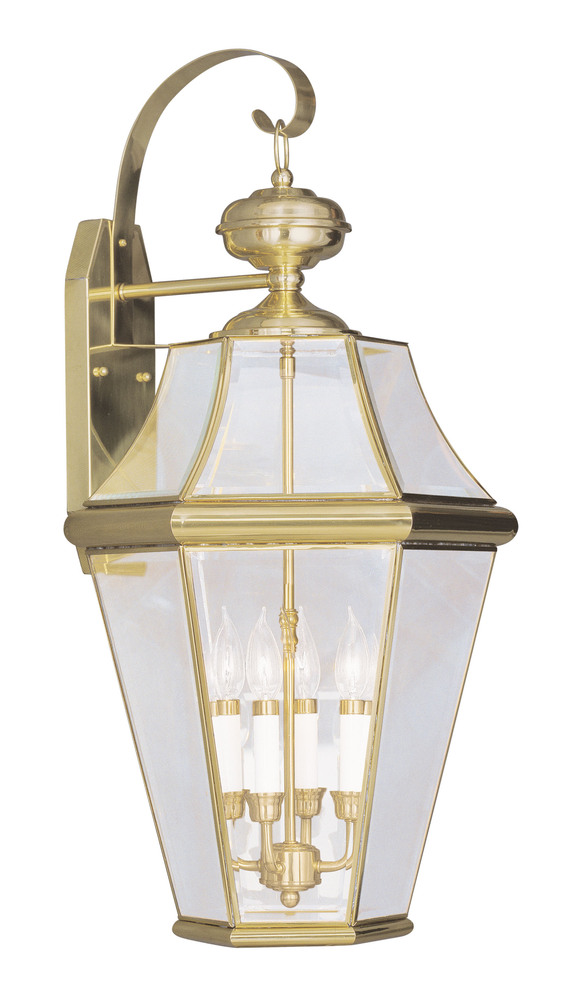 4 Light PB Outdoor Wall Lantern