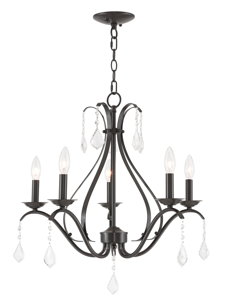 5 Light English Bronze Chandelier