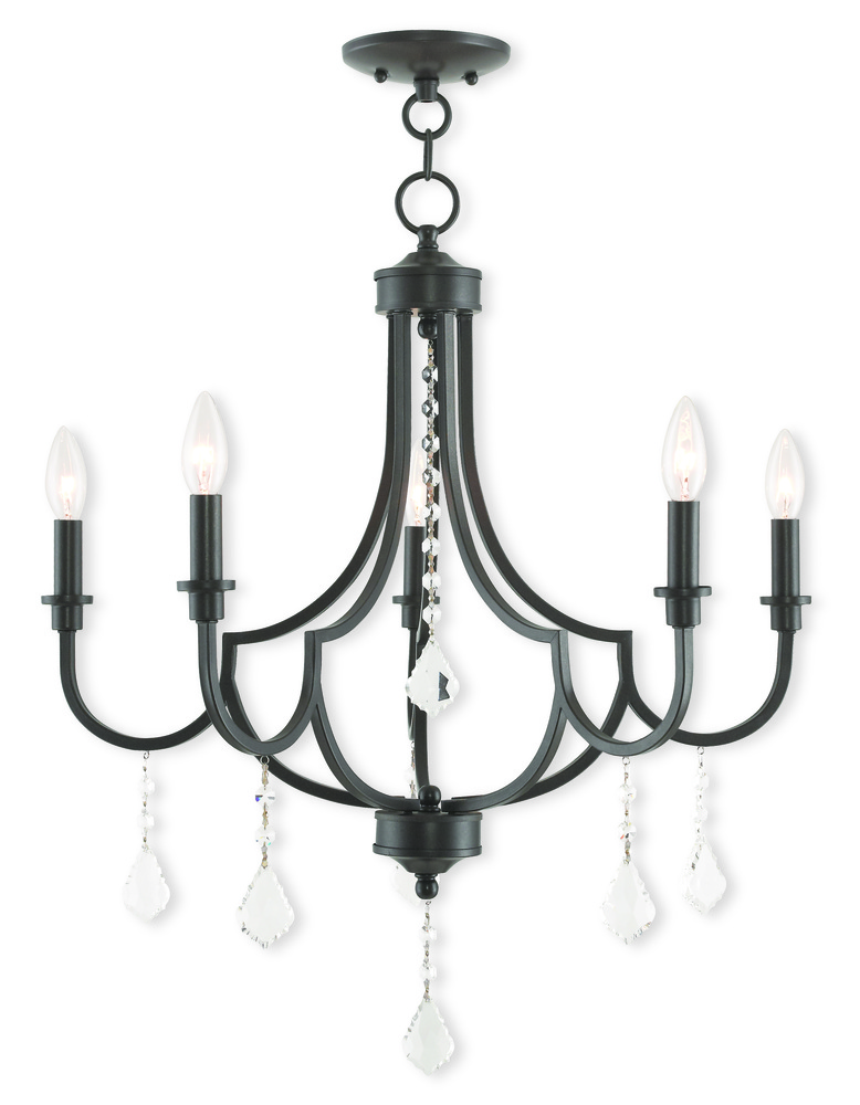 5 Light English Bronze Chandelier