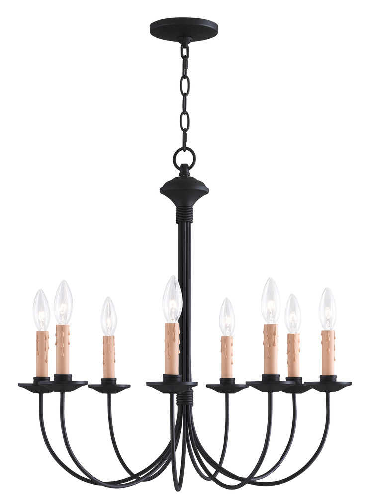 8 Light Black Chandelier