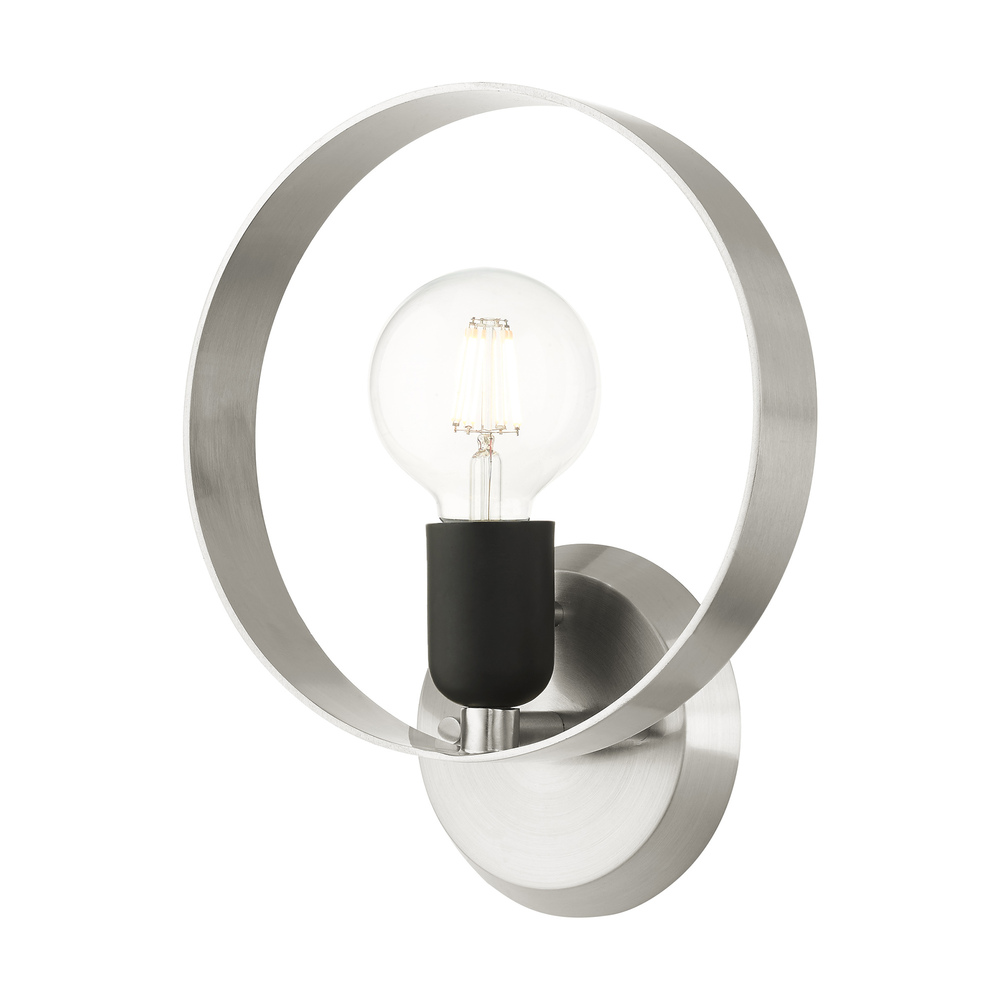 1 Lt Brushed Nickel ADA Single Sconce