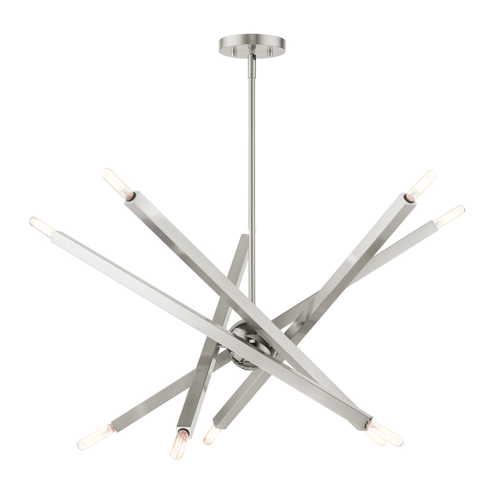 10 Lt Brushed Nickel  Chandelier