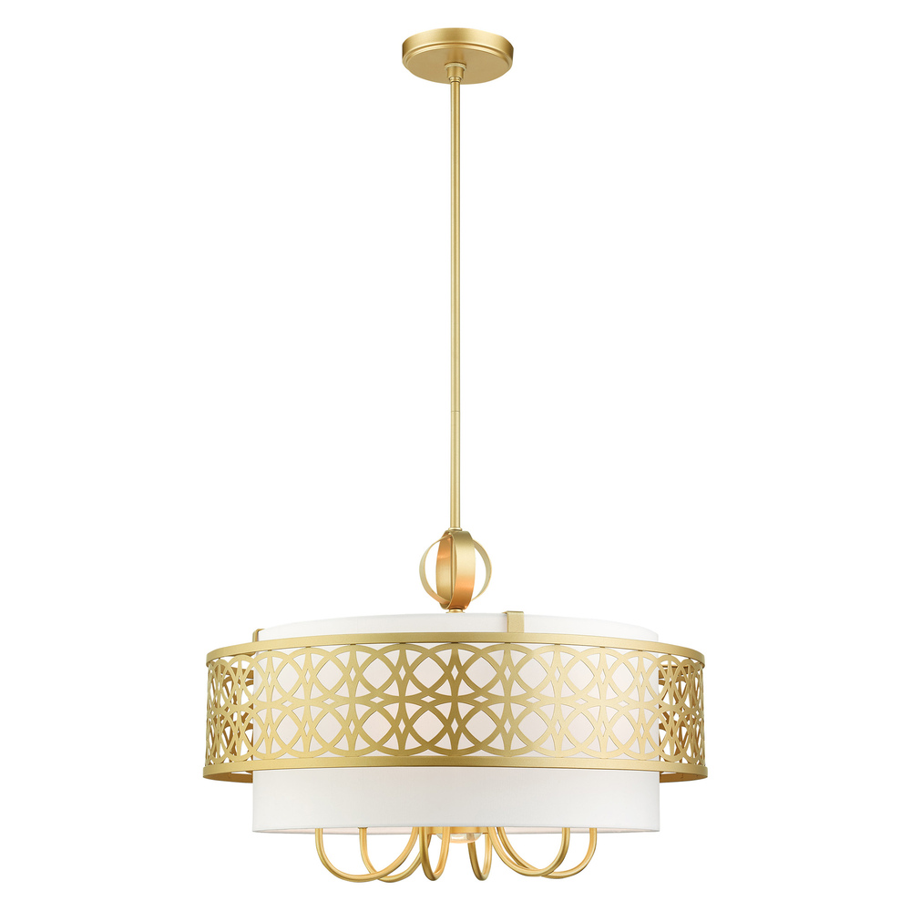 7 Lt Soft Gold Pendant Chandelier