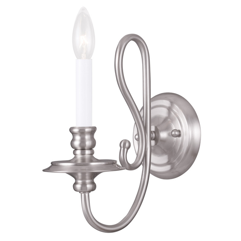 1 Light Brushed Nickel Wall Sconce