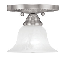 Livex Lighting 1530-91 - 1 Light Brushed Nickel Ceiling Mount