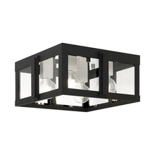 Livex Lighting 27723-04 - 4 Lt Black Outdoor Flush Mount