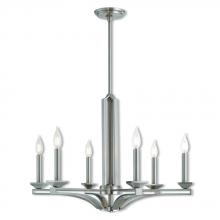 Livex Lighting 40056-91 - 6 Lt BN Chandelier