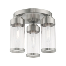 Livex Lighting 40474-91 - 3 Lt Brushed Nickel Ceiling Mount