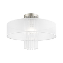 Livex Lighting 41147-91 - 1 Lt Brushed Nickel Ceiling Mount