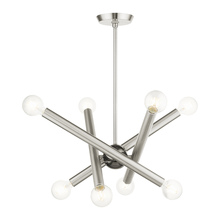 Livex Lighting 45584-91 - 8 Lt Brushed Nickel Chandelier