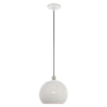 Livex Lighting 49100-03 - 1 Lt White Pendant