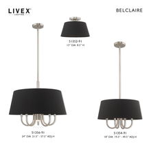 Livex Lighting 51352-91 - 1 Lt Brushed Nickel Ceiling Mount