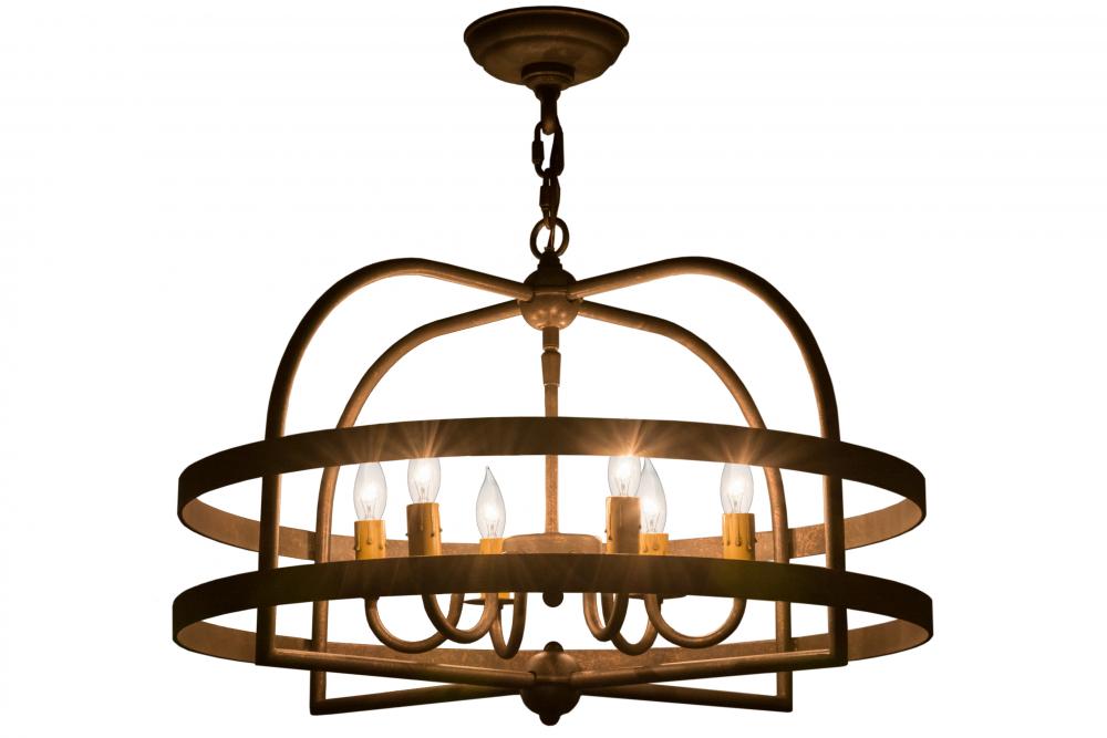 22"W Aldari 6 LT Chandelier