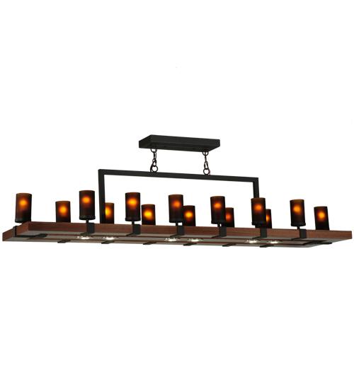 72"W Grand Terrace 14 LT Oblong Chandelier