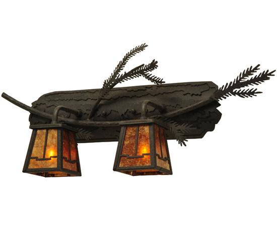 25"W Pine Branch Valley View 2 LT Vanity Light