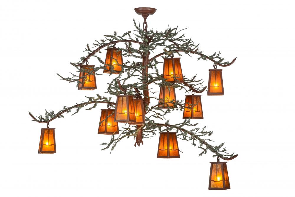 52"W Pine Branch Valley View 12 LT Chandelier