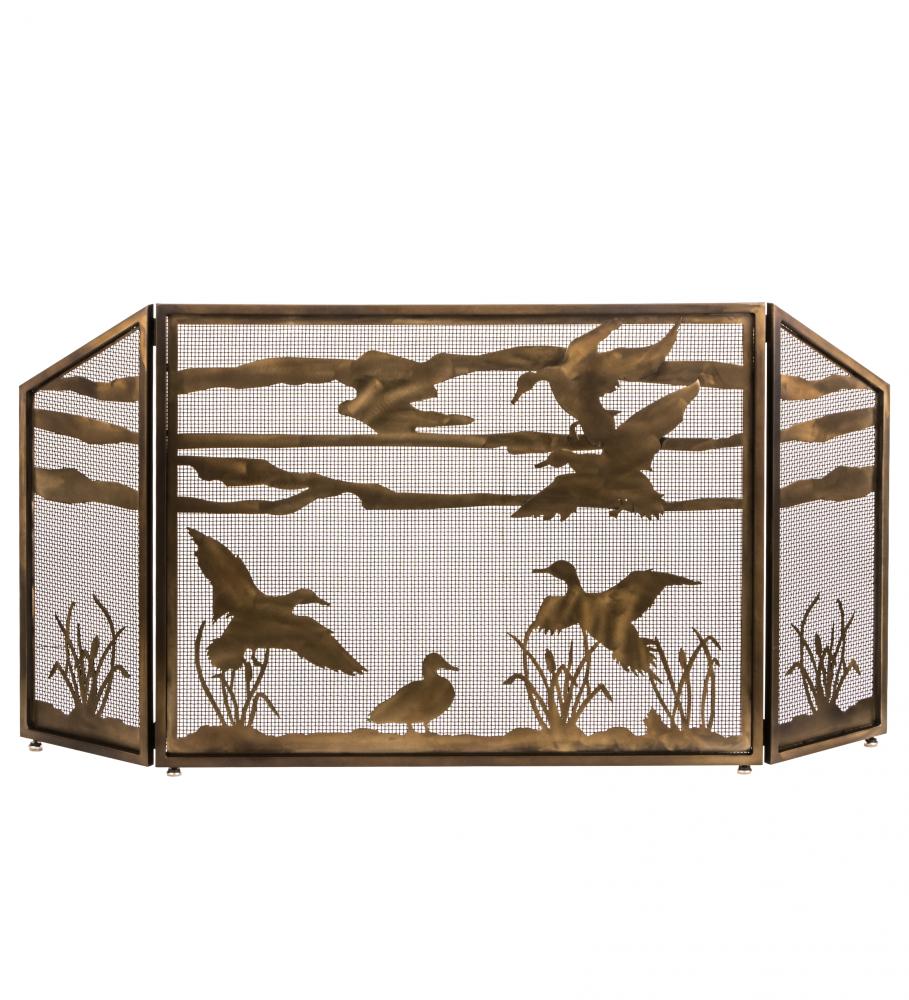 66" Wide X 32" High Ducks in Flight Fireplace Screen