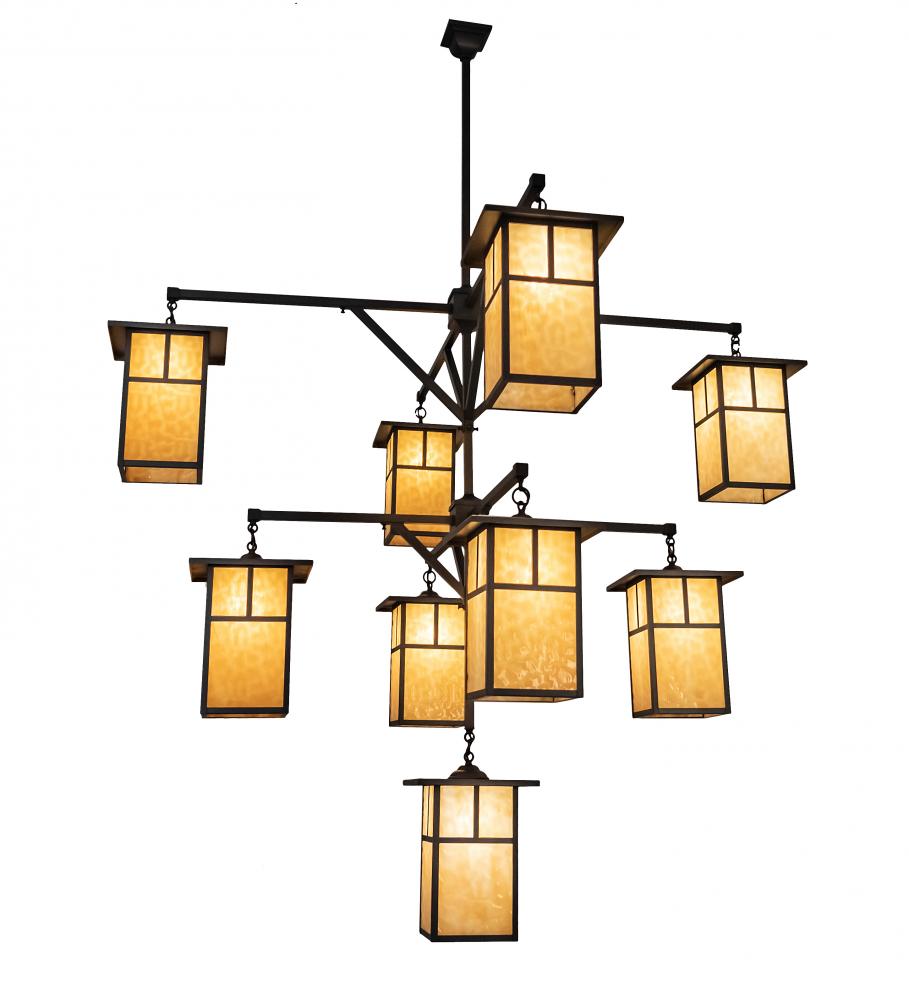 64" Wide Hyde Park "T" Mission 9 Light Chandelier