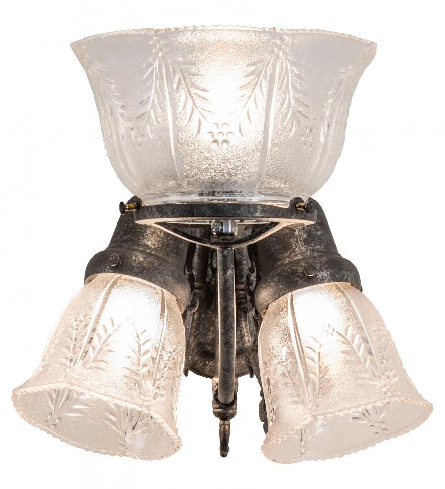 15" Wide Revival Gas & Electric 3 Light Wall Sconce