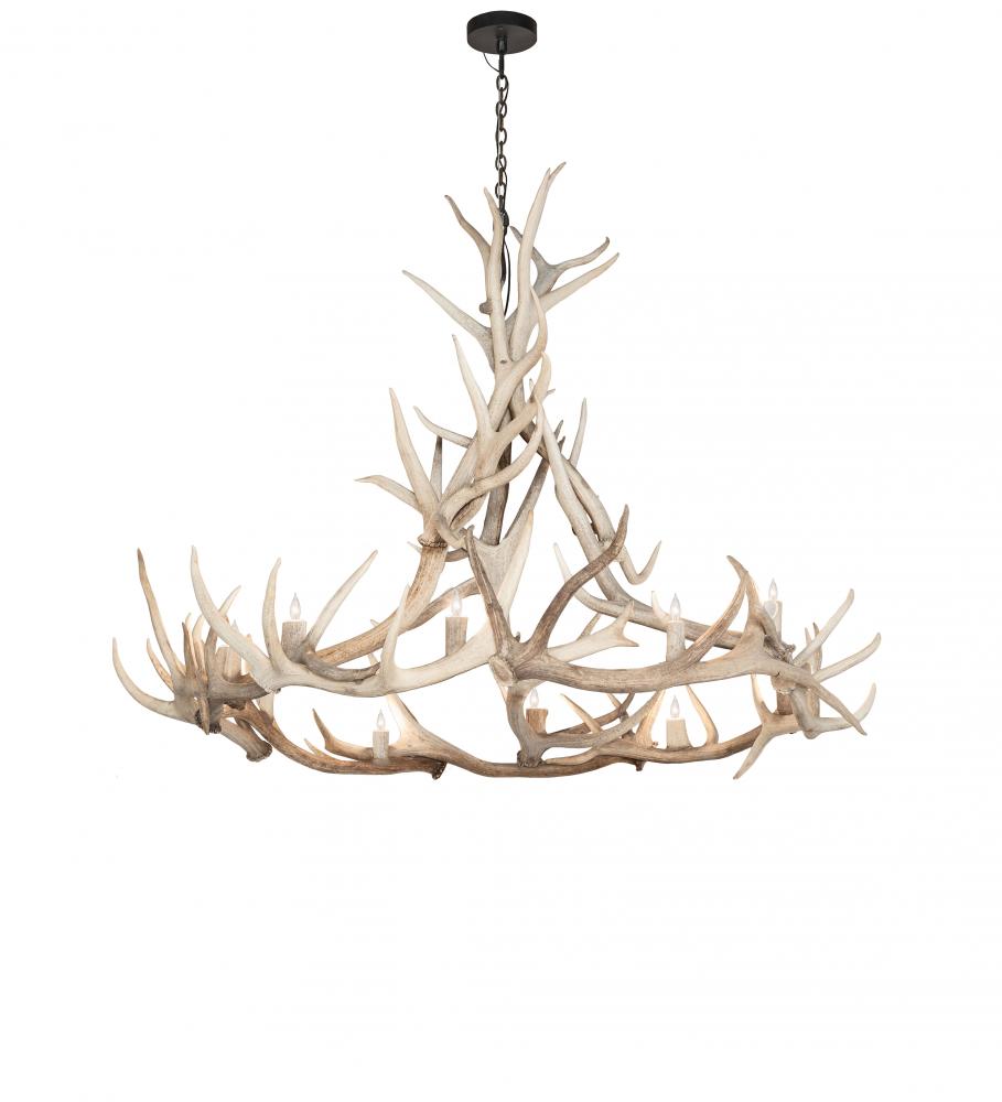 68" Wide Antlers Elk 12 Light Chandelier