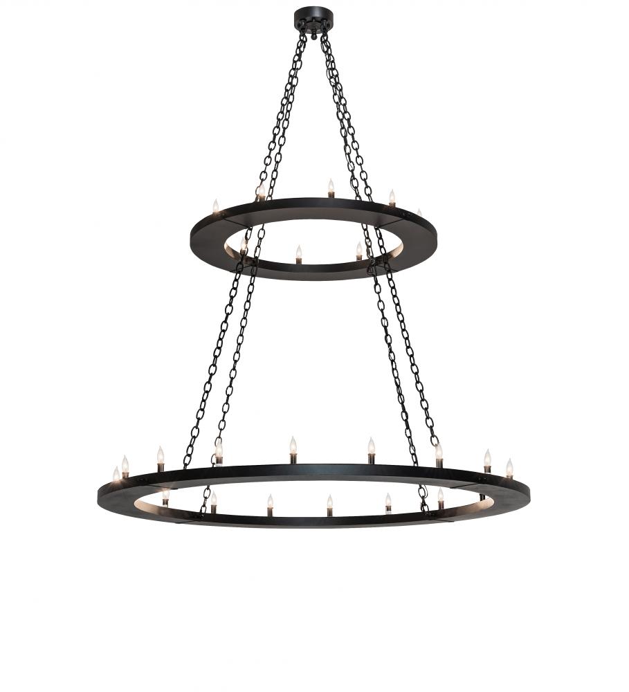 60" Wide Loxley 28 Light Two Tier Chandelier