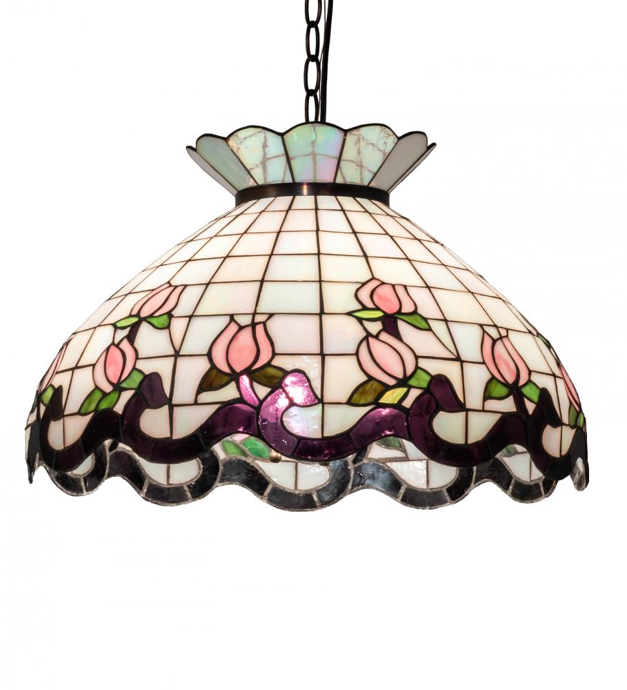 20" Wide Roseborder Pendant