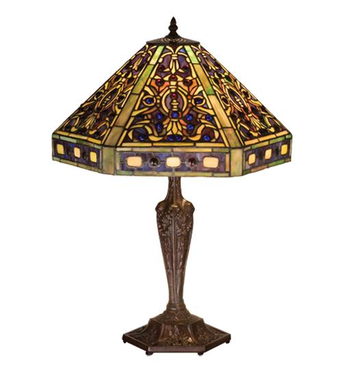 23.5"H Tiffany Elizabethan Table Lamp