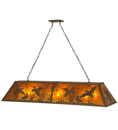 61"L Ducks in Flight Oblong Pendant