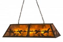 Meyda Blue 112603 - 48"L Ducks in Flight Oblong Pendant