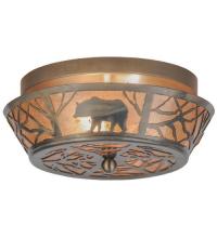 Meyda Blue 13390 - 13"W Bear on the Loose Flushmount