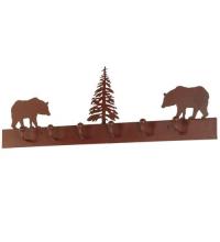 Meyda Blue 134606 - 36"L Bear on the Loose 6 Hooks Coat Rack