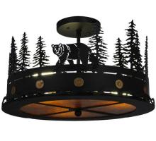 Meyda Blue 134785 - 16" Wide Bear at Dusk Flushmount