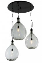 Meyda Blue 147909 - 41"W Euri Tanta 3 LT Cascading Pendant