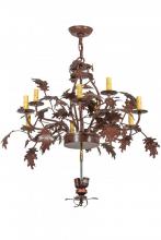 Meyda Blue 165172 - 34"W Greenbriar Oak 9 Arm Chandelier Hardware