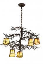 Meyda Blue 179146 - 29"W Pine Branch Valley View 5 LT Chandelier