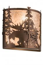 Meyda Blue 187282 - 12"W Moose at Dusk Wall Sconce