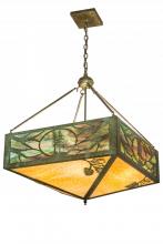 Meyda Blue 187847 - 28" Square Balsam Pine Inverted Pendant