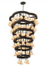 Meyda Blue 188855 - 60"W Cretella 72 LT Six Tier Chandelier