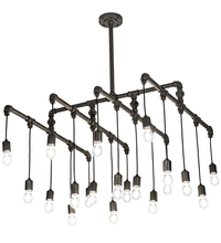 Meyda Blue 201071 - 36" Square PipeDream Alva 20 Light Cascading Pendant