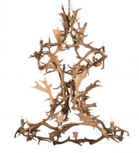 Meyda Blue 212274 - 58" Wide Antlers Fallow Deer 12 Light Chandelier