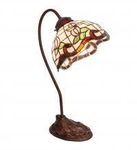 Meyda Blue 247780 - 18" High Roseborder Desk Lamp