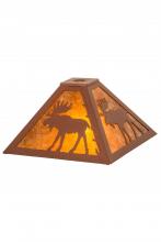 Meyda Blue 32513 - 12"Sq Lone Moose Shade