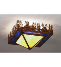 Meyda Blue 51505 - 19" Square Pine Lake Flushmount