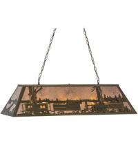 Meyda Blue 81347 - 48"L Train Oblong Pendant