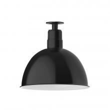 Montclair Light Works FMB117-41-L13 - 16" Deep Bowl shade, LED Flush Mount ceiling light, Black